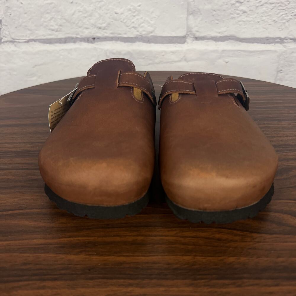 NWT NAOT Women 7 Boho Minimalist Granola Girl Staple Leather Spring Slip On Clog - Picture 4 of 12